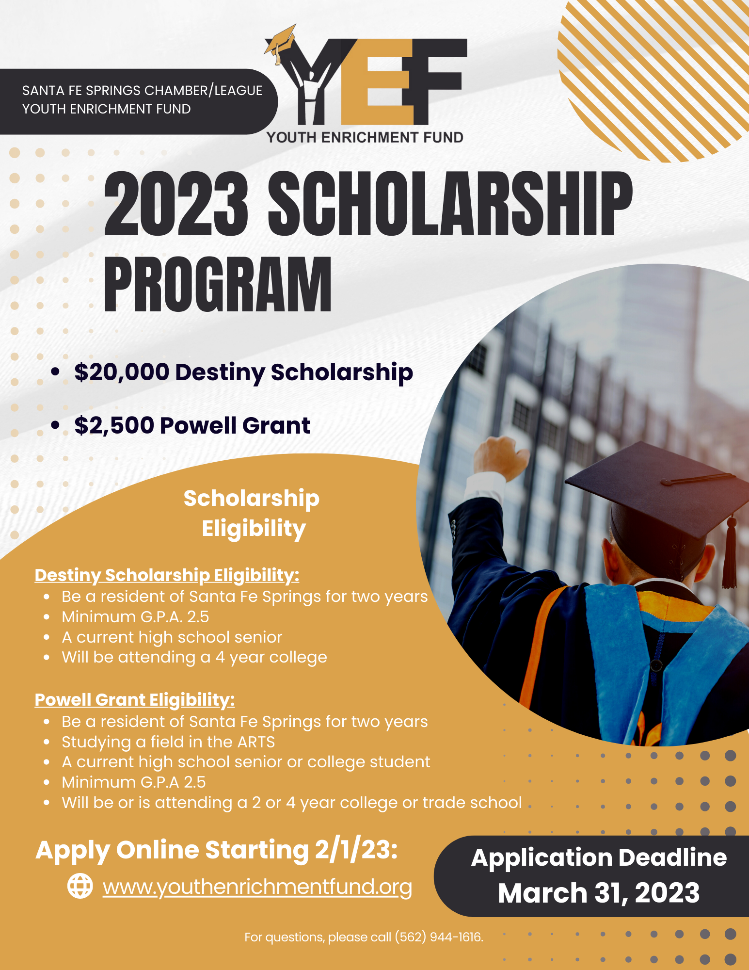 2023 Scholarship Flyer Youth Enrichment Fund